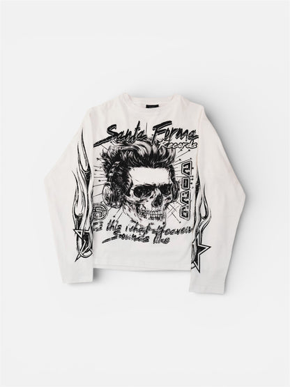 SKULL WHITE LONGSLEEVE