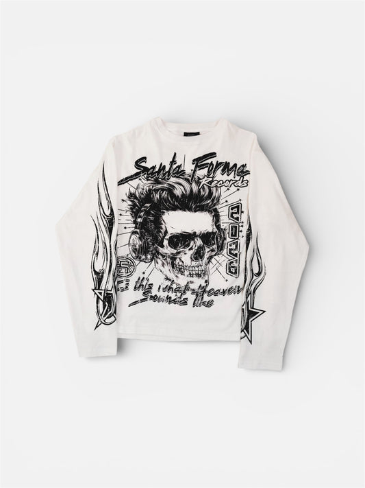 SKULL WHITE LONGSLEEVE