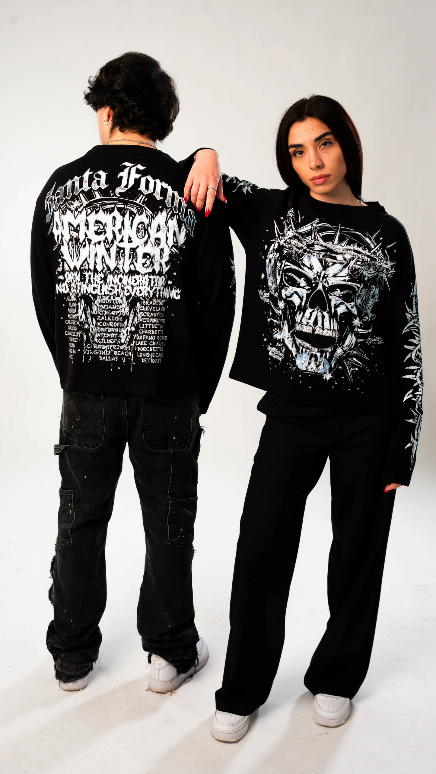 SKULL BLACK LONGSLEEVE